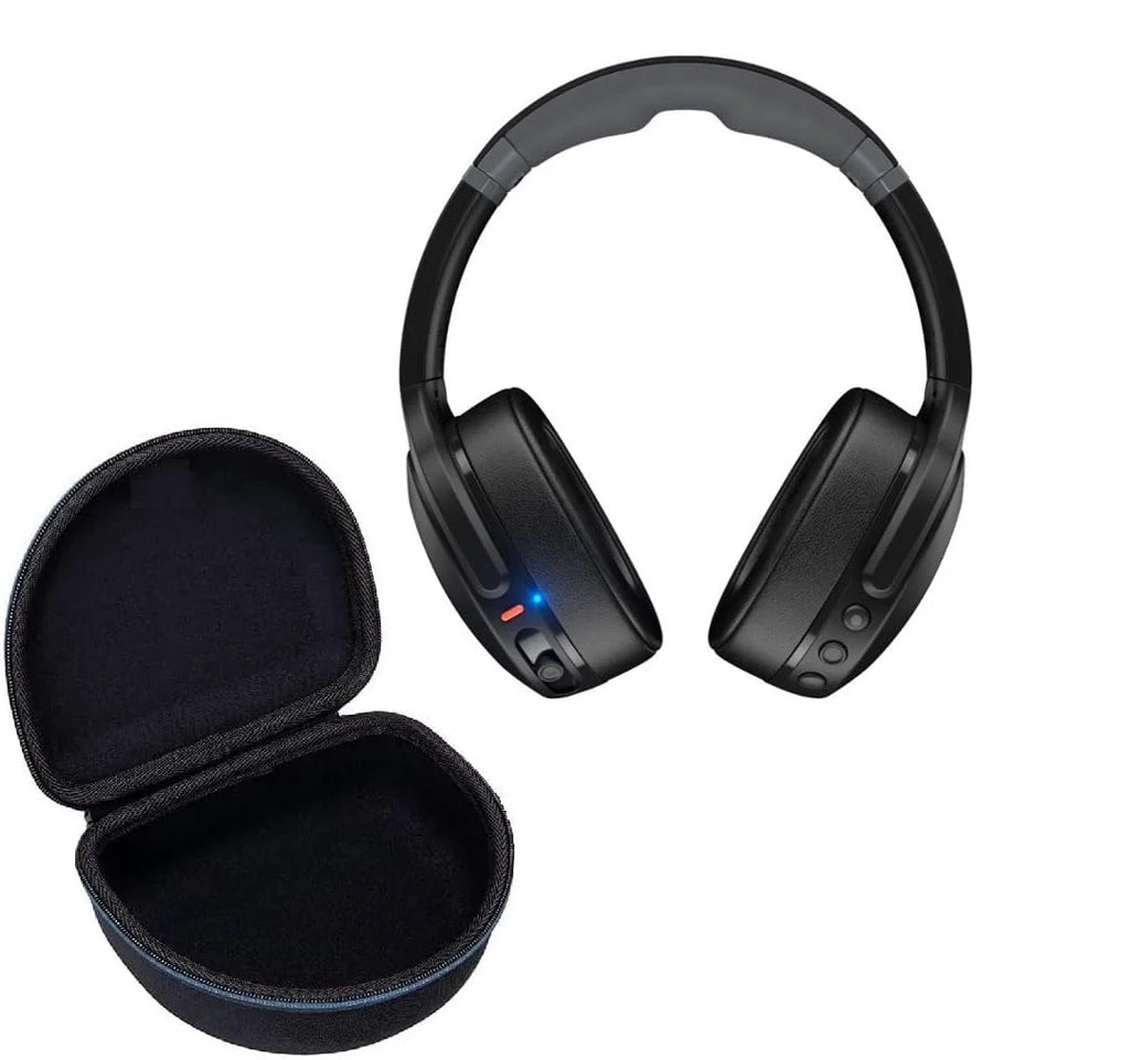 Skullcandy Crusher EVO True Wireless Bluetooth Over Ear Headphone Bundle with GSR Premium Deluxe Carrying Case (Black)