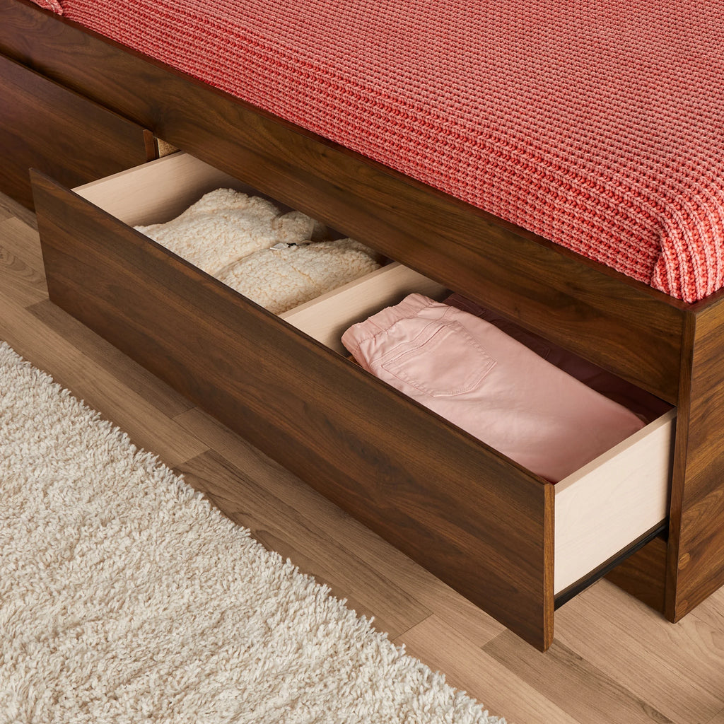 Your Zone Storage Bed with Bookcase Headboard, Twin, Espresso Finish