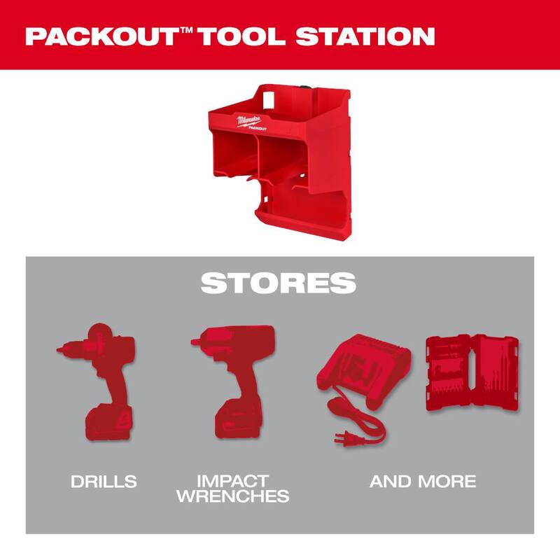Packout Tool Station with Packout Compact Wall Plate