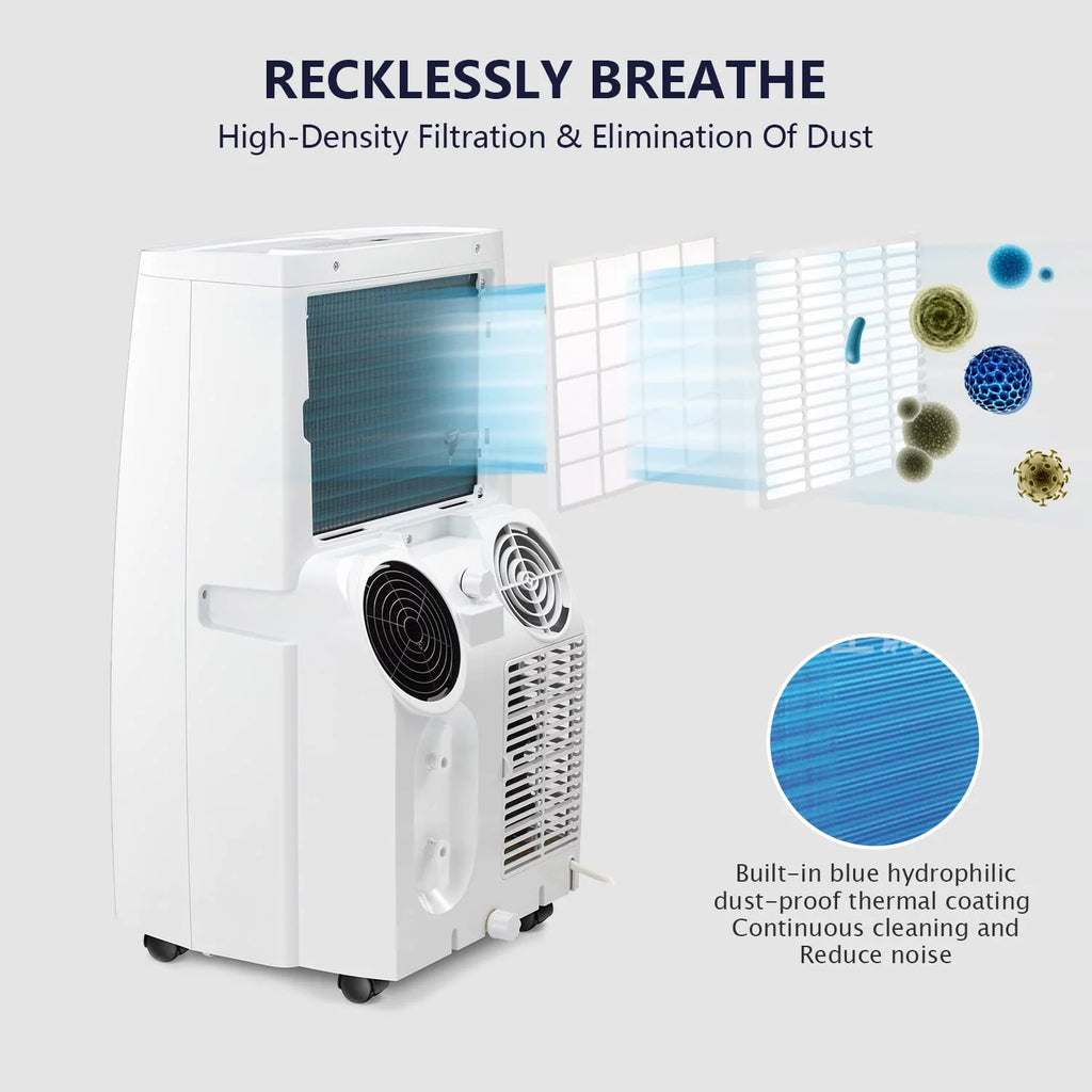 Auseo 5000BTU (8000 BTU ASHRAE) Portable Air Conditioner, 250 sq.ft  3 in 1 AC with 24-Hour Timer, Suitable for Families