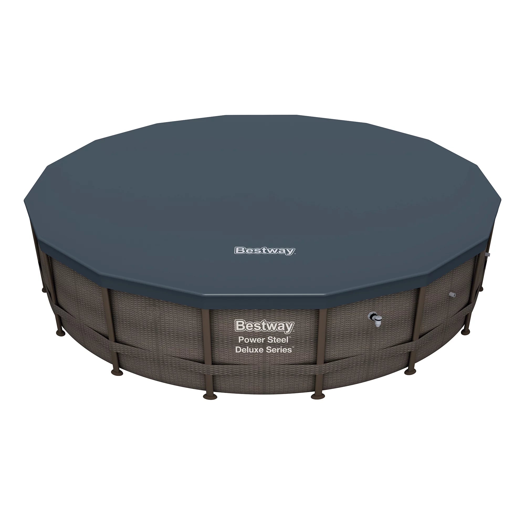 Bestway Power Steel 14' x 42" Round Above Ground Outdoor Swimming Pool Set