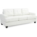 Glory Furniture Sandridge Faux Leather Sofa in White