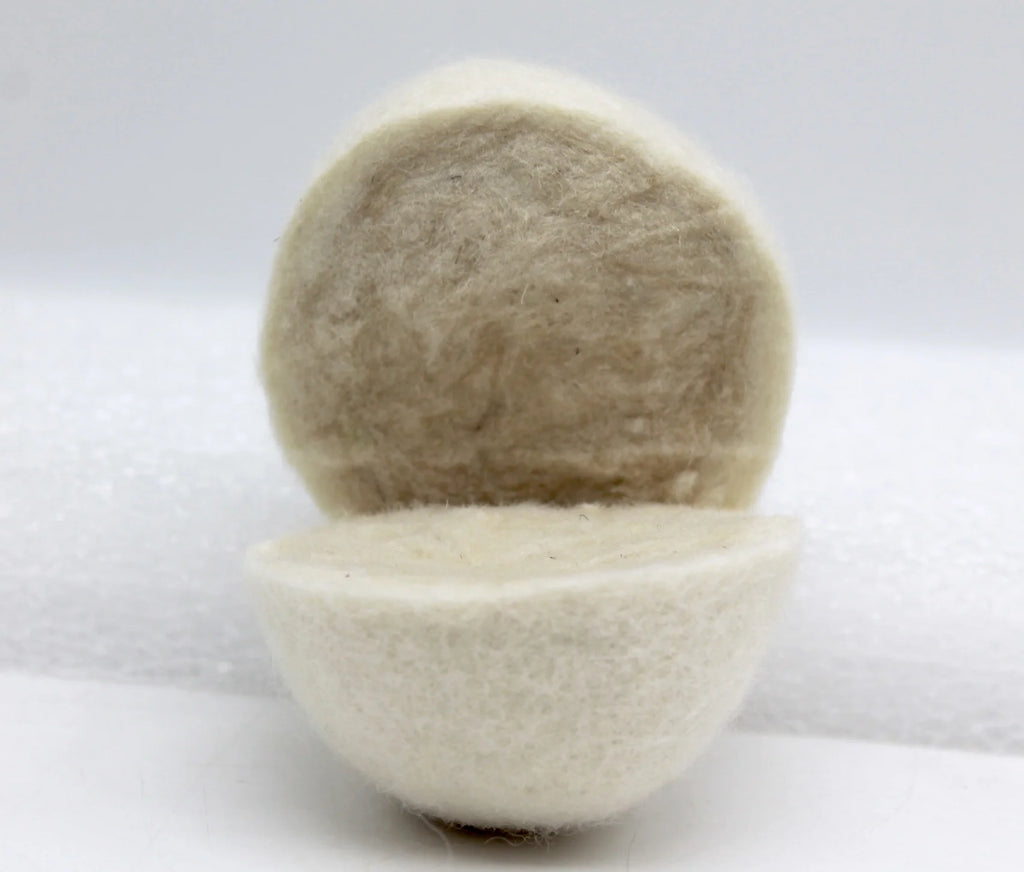 EcoJeannie Wooland  Wholesale Bulk Laundry XL Premium Wool Dryer Balls - 100% New Zealand Organic Wool Natural Fabric Softener For Sensitive Skin, Babies (75 Count)