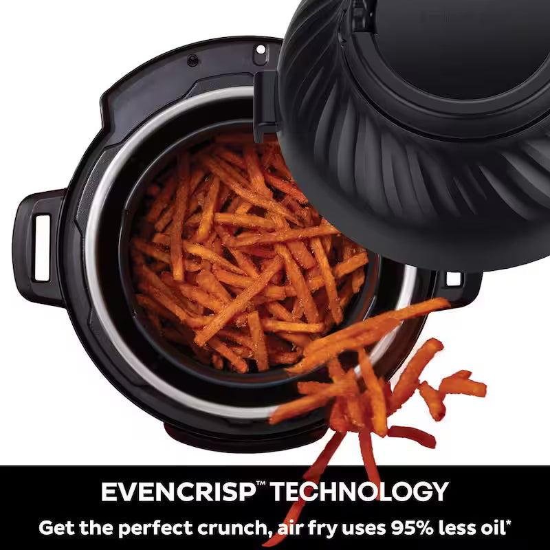 8 Qt. Silver Duo Crisp Air Fryer with EPC Combo