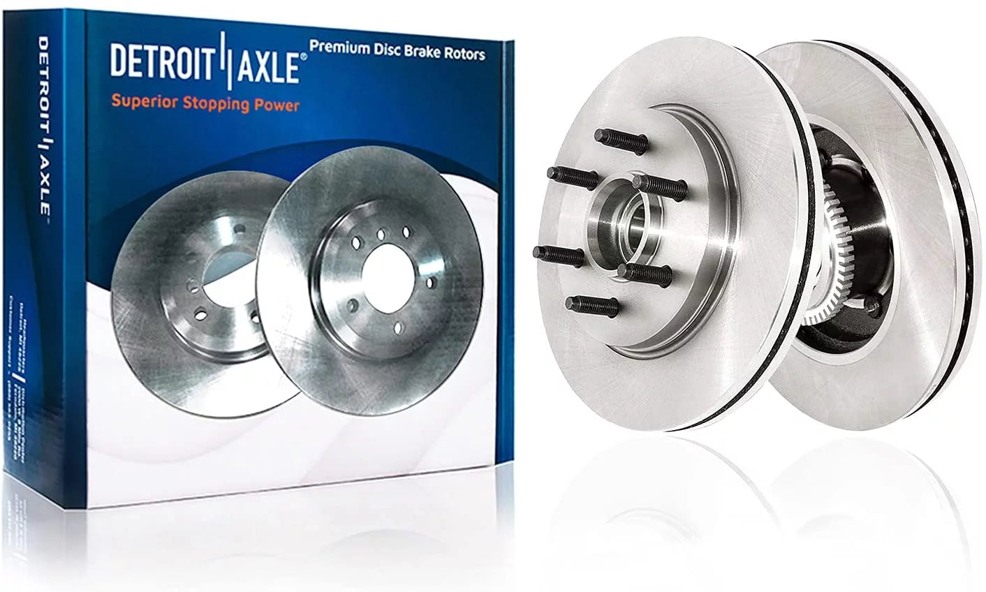 Detroit Axle - Brake Kit for 2WD 6-Lug 2004-2008 Ford F-150 Lincoln Mark LT Brakes Rotors 2004 2005 2006 2007 2008 Ceramic Brake Pads Front and Rear Replacement