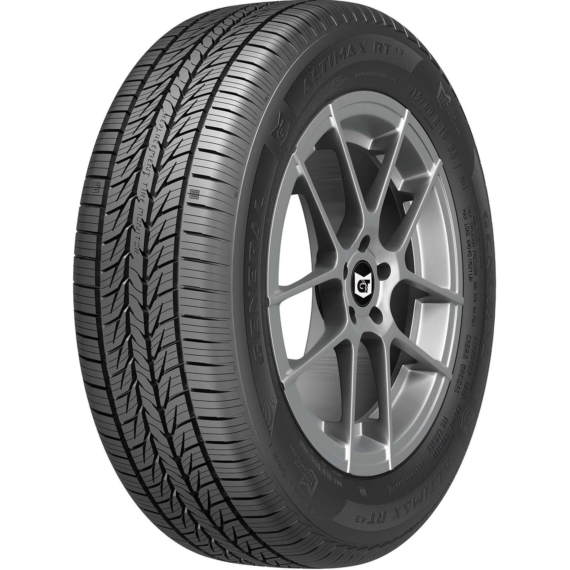 Set of 4 General Altimax RT43 215/65R16 98H Tires Fits: 2009-13 Subaru Forester X, 2017-22 Jeep Renegade North