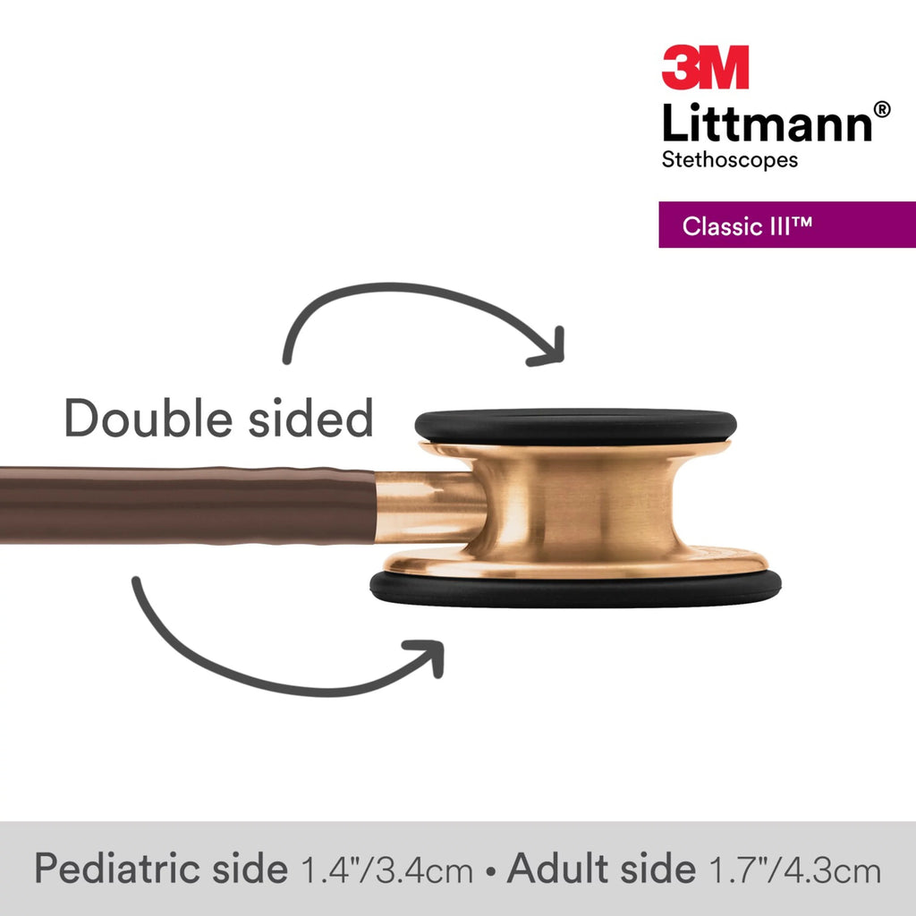 3M Littmann Classic III 27" Monitoring Stethoscope, Copper-Finish Chestpiece, Chocolate Tube, 5809