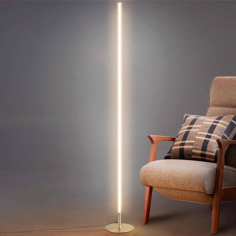 Iris 59.5 in. Gold LED Integrated Floor Lamp