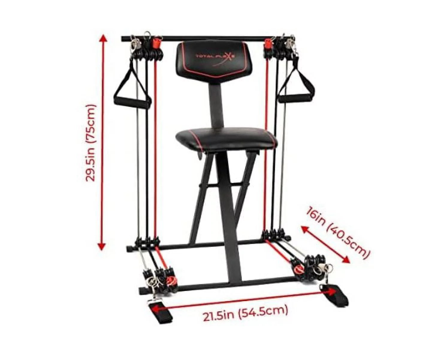 Total Flex M Compact Design, Home Gym in a box Versitiale Exercises Total Body Workout Equipment with Body Buzz Muscle Massaging Gun