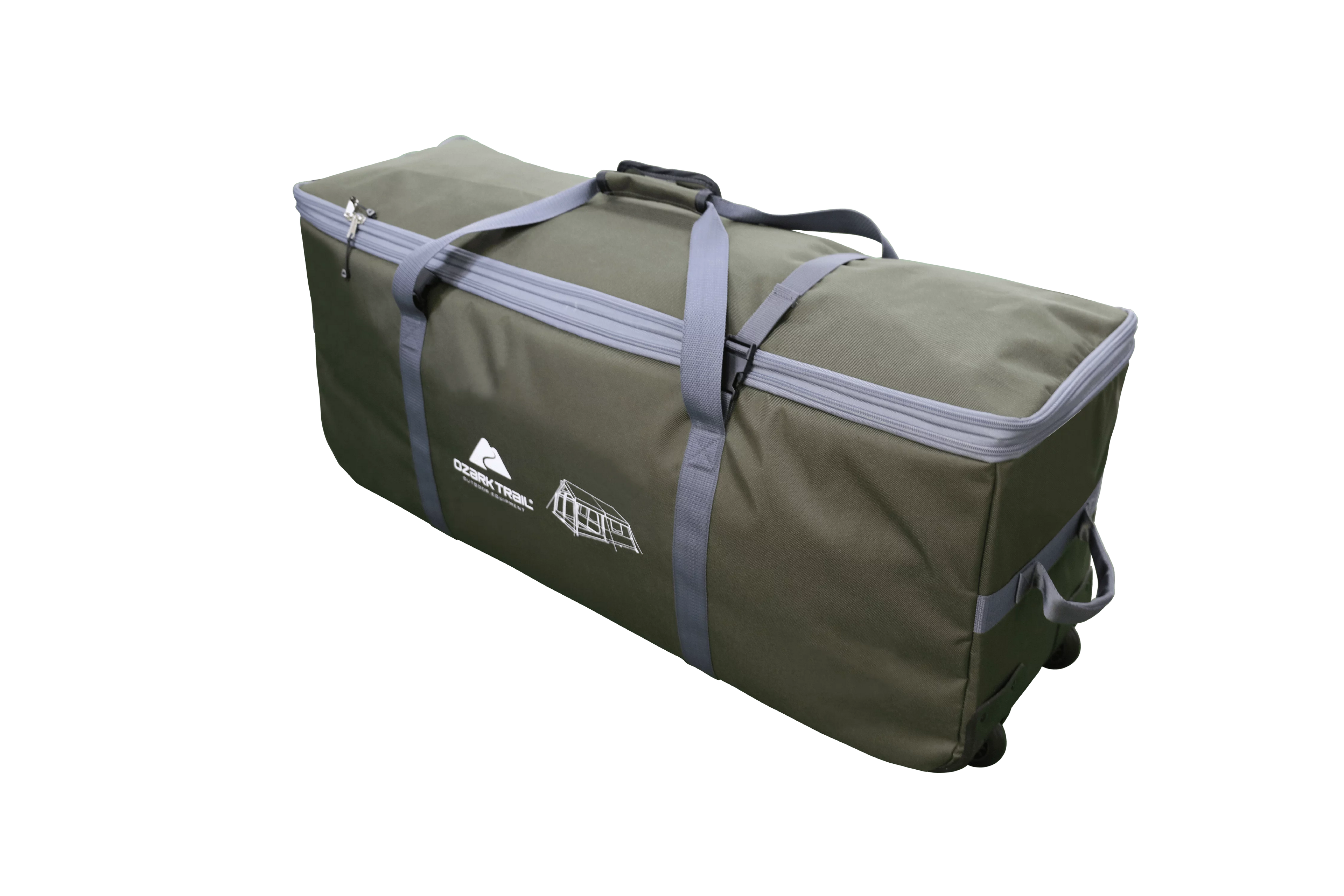 Ozark Trail Hazel Creek 12 Person Cabin Tent, 3 Rooms, Green