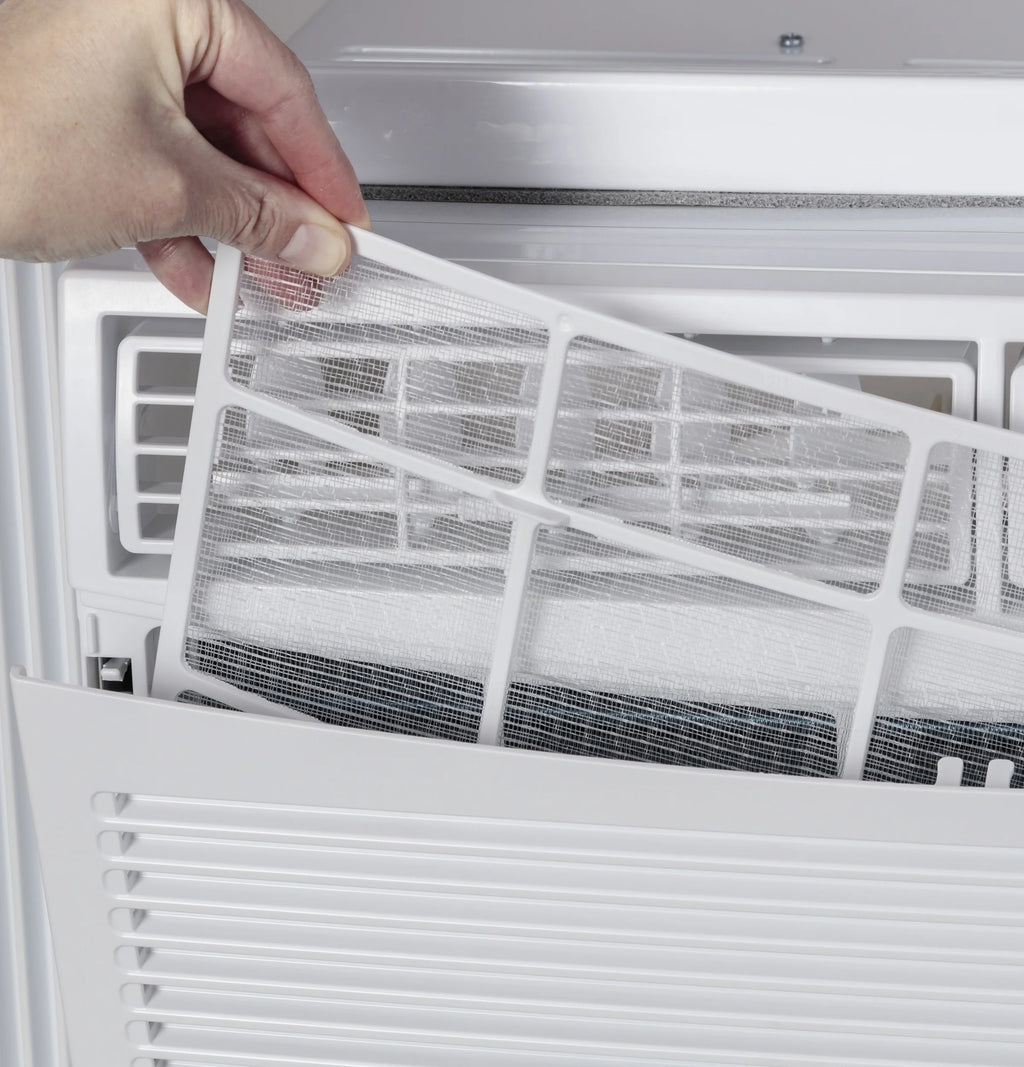 GE Appliances 12,000 BTU 115-Volt Window Air Conditioner with Wi-Fi and Eco Mode for Large Rooms, White, AEG12AZE