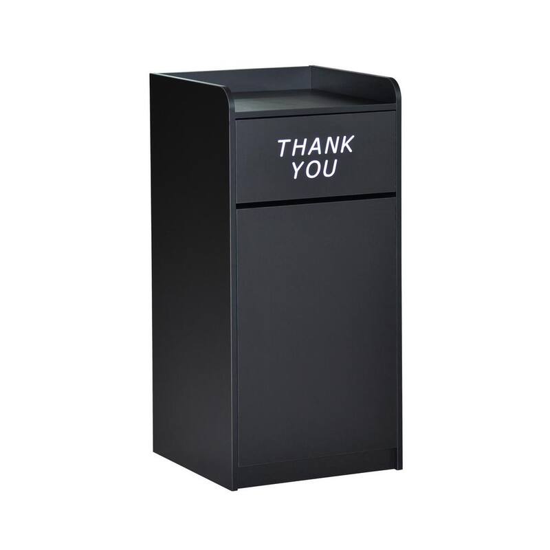 36 Gal. Black Trash Receptacle Lidless