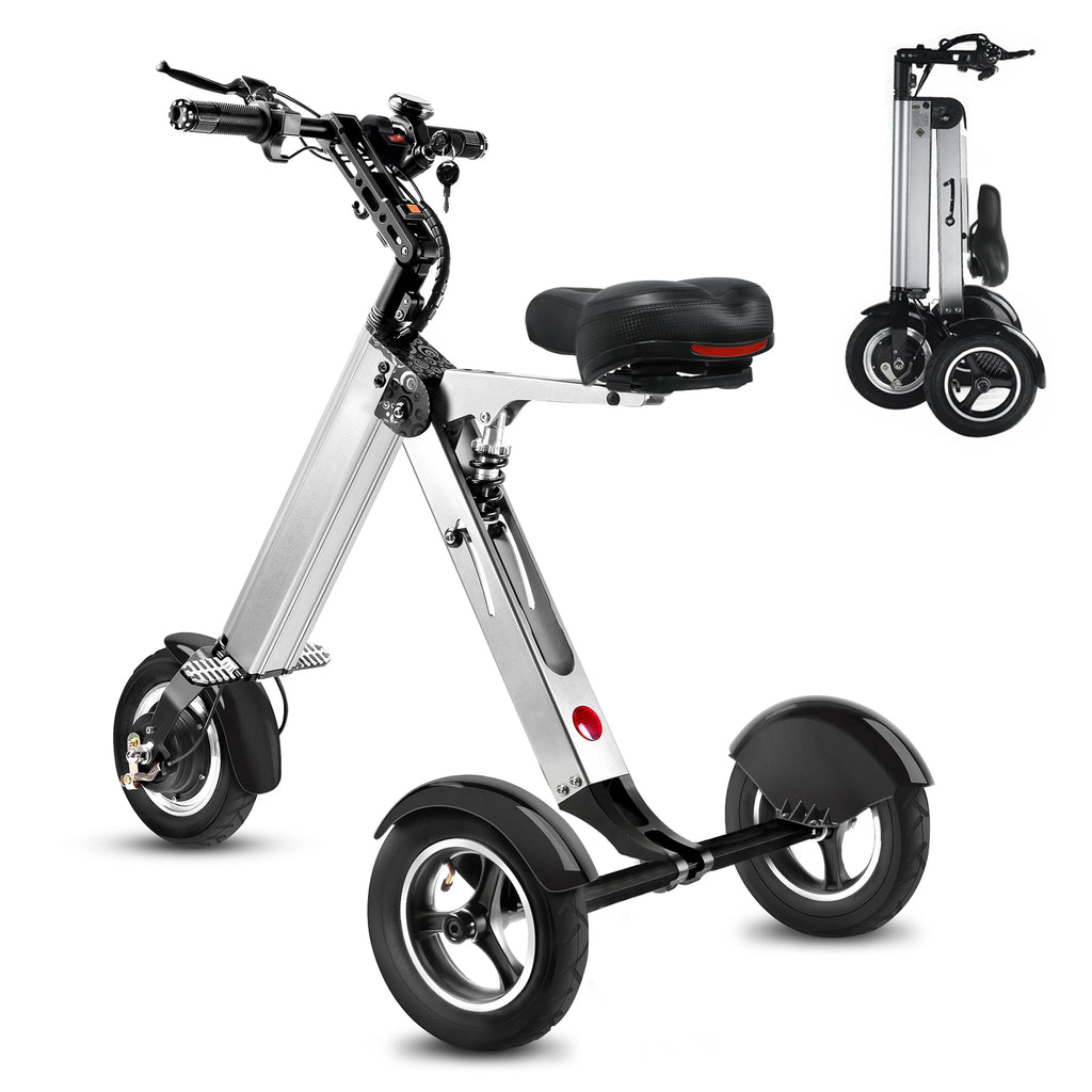 TopMate Folding Mobility Scooter with Reverse Function Electric Tricycle for Adult and Senior, up to 15Mph & 20 Miles 3 Wheel E-Scooter
