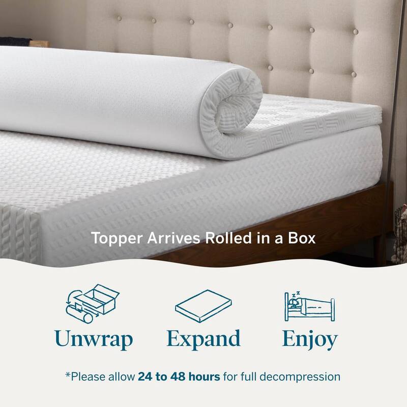3 in. Twin Bamboo Charcoal and Gel Memory Foam Mattress Topper
