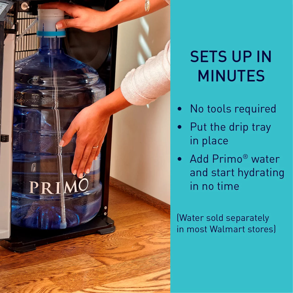 Primo Htrio Coffee K-Cup Water Dispenser Bottom Loading, Hot/Cold Temperature, Black