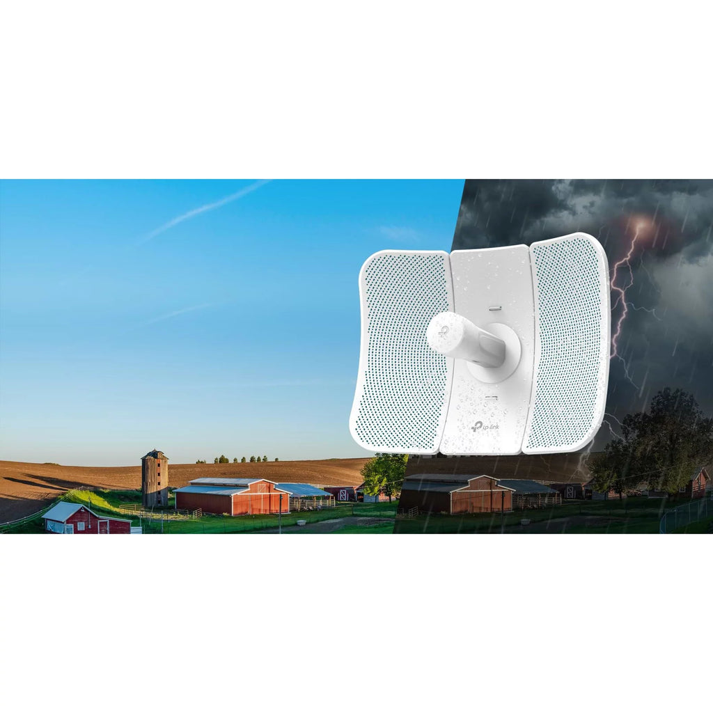 TP-Link 5GHz AC867 Long Range Outdoor CPE for PtP and PtMP Transmission | Point to Point Wireless Bridge | 23dBi | Passive PoE Powered w/Free PoE Injector | Pharos Control (CPE710)