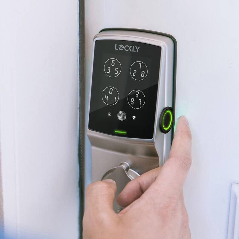 Secure Pro Satin Nickel Deadbolt WiFi Smart Lock with 3D Fingerprint, Hack-proof Keypad, Mobile app, Alexa/Hey Google