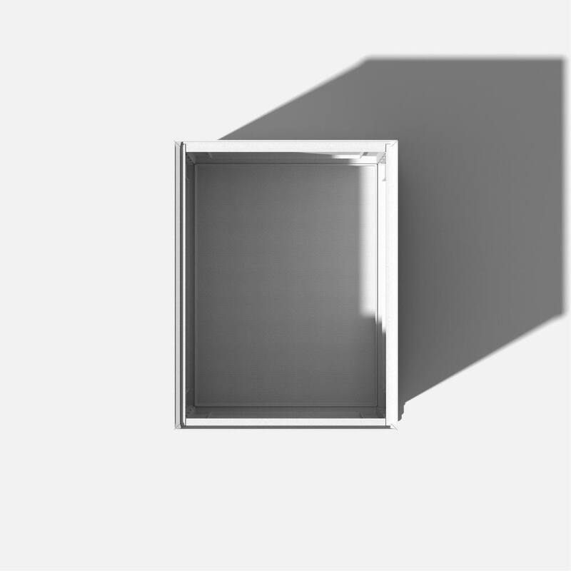 Rectangular White Plastic 22 in. Height Outdoor Tray Side table