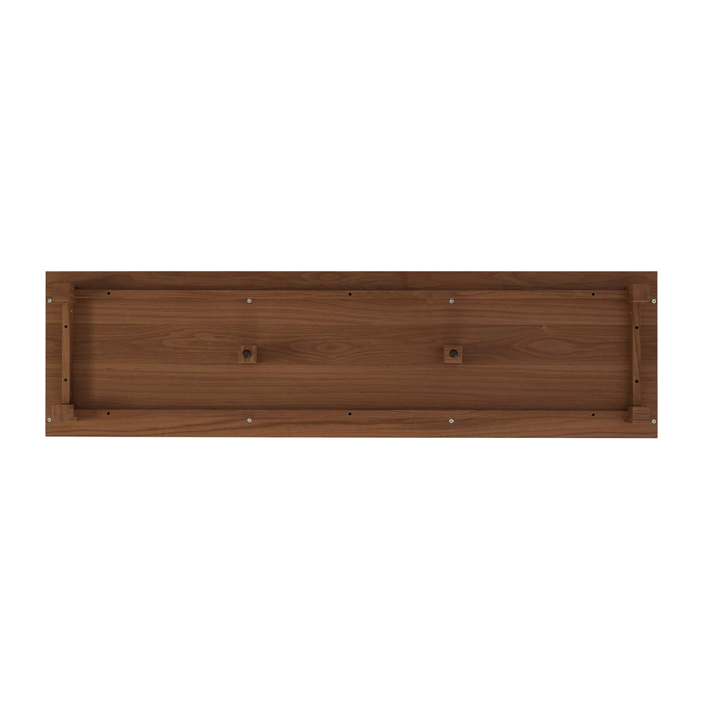 Manor Park Mid-Century Modern 2-Door Reeded TV Stand for TVs up to 65", Mocha
