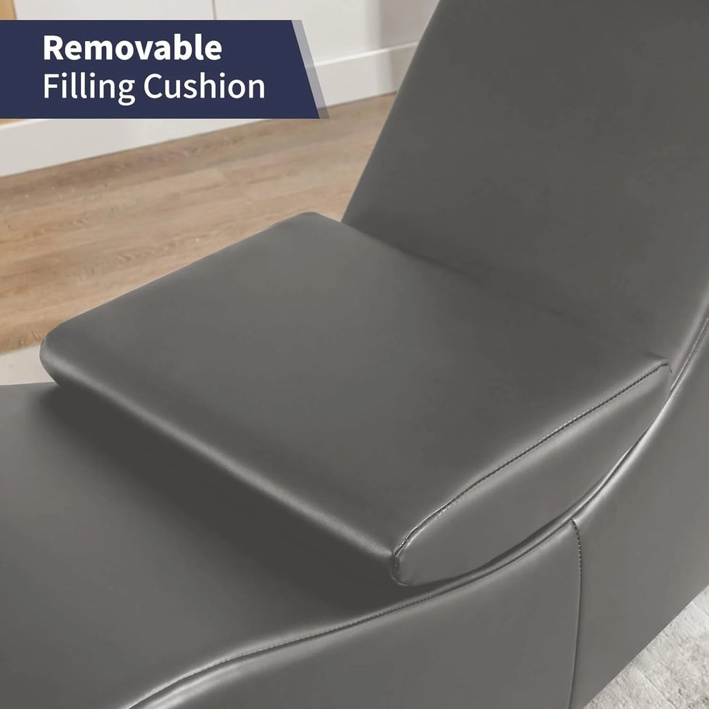 Mixoy Indoor Yoga Chair,Curved Yoga Chaise Lounge Chair for Adults Stretching Exercising Relaxing Dark Grey