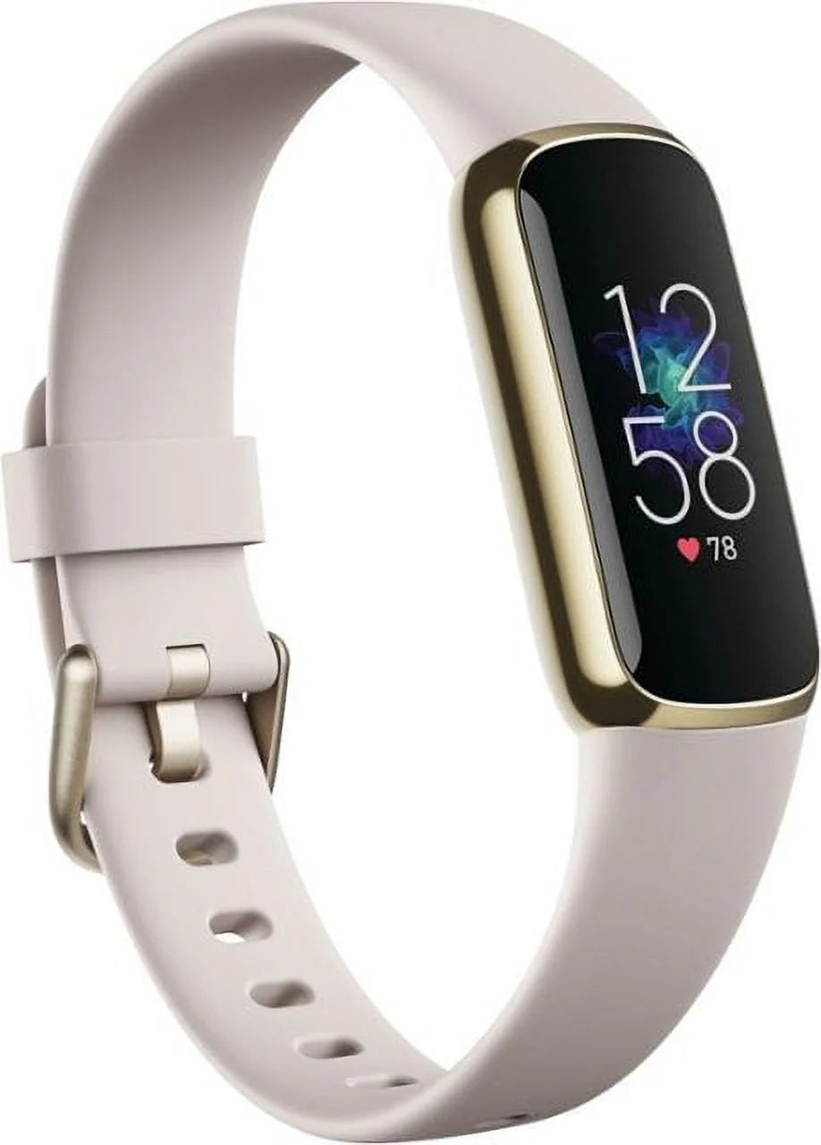 Fitbit Luxe Fitness &amp; Wellness Tracker - Lunar White / Soft Gold