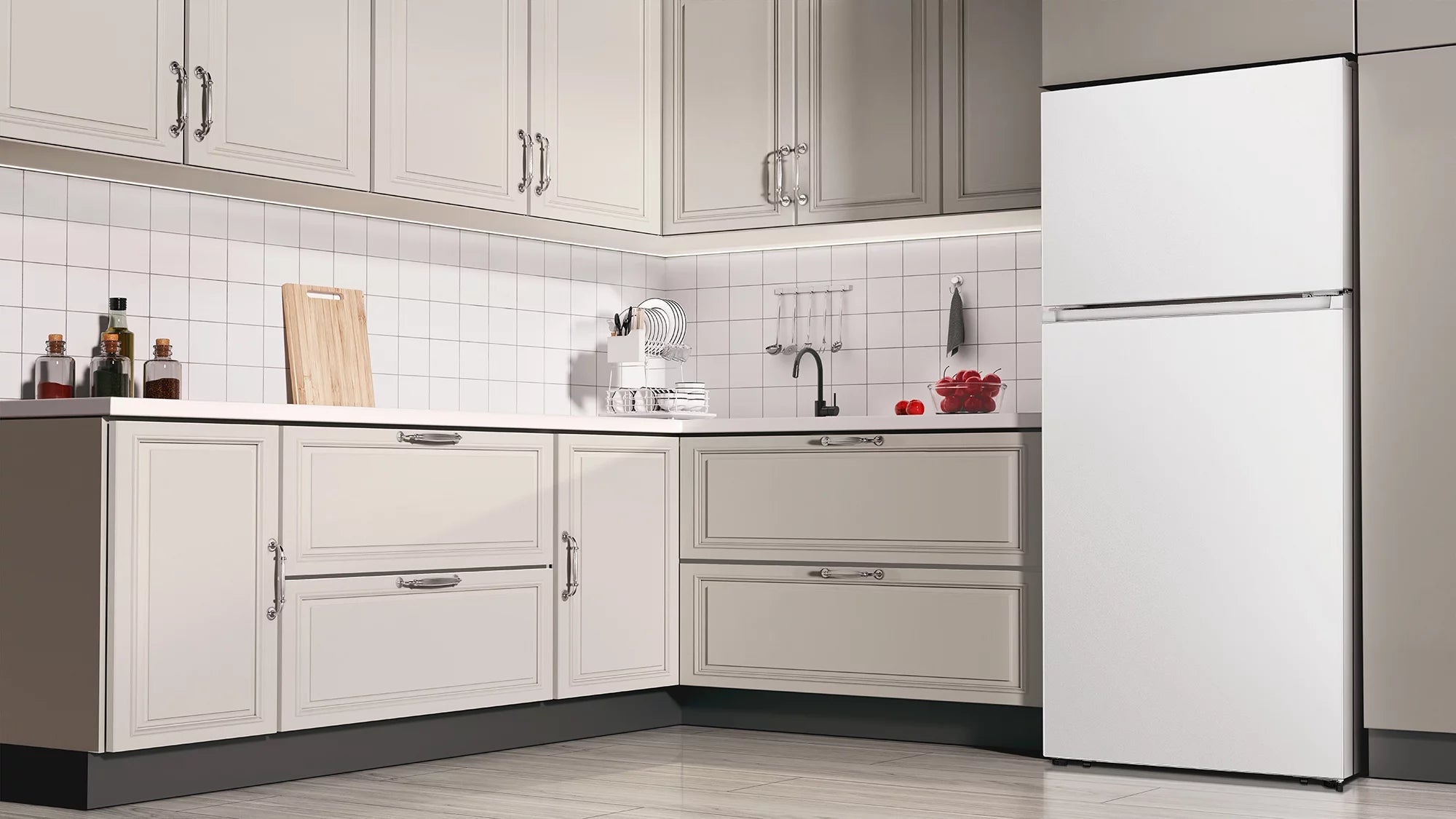 Mora 18 Cu. ft. Top Mount Refrigerator, Standard Door Style, New - White, LED Lighting, MRT180N6AWD