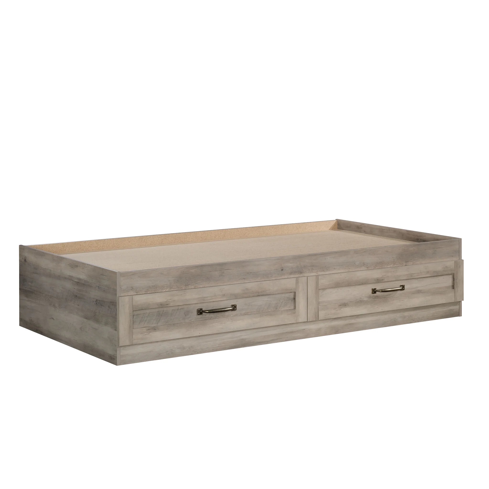 Better Homes & Gardens Modern Farmhouse Platform 2-Drawer Storage Bed, Twin, Rustic Gray