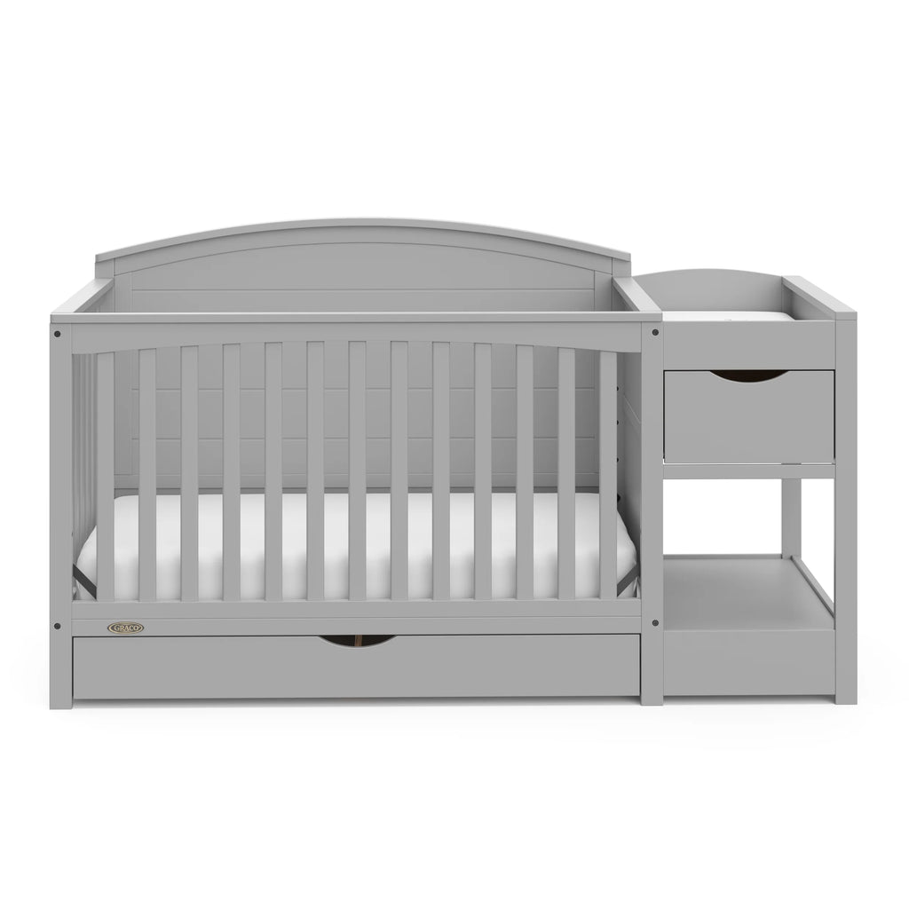 Graco Bellwood 5-in-1 Convertible Crib and Changer, White